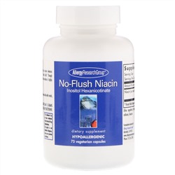 Allergy Research Group, No-Flush Niacin, 75 Vegetarian Capsules