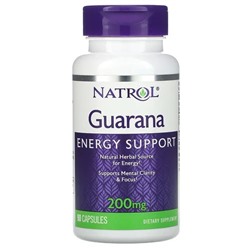 Natrol, Гуарана, 200 мг, 90 капсул