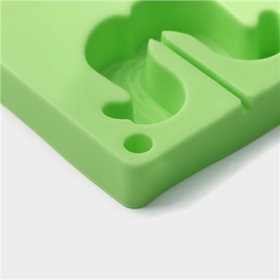 Форма силиконовая для леденцов Доляна «Усы», 28,5×16×2 см, 10 ячеек, с палочками, цвет МИКС