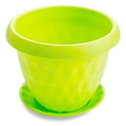 Горшок пластиковый с поддоном Розетта зеленый 4.9л Д245 С128ЗЕЛ (10)