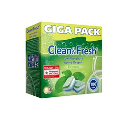 Таблетки для ПММ "Clean&Fresh" Allin1 (giga), 100 штук