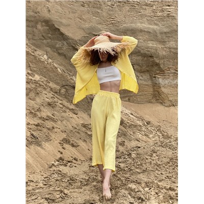 6819 Костюм в пижамном стиле с кюлотами Sunny Yellow