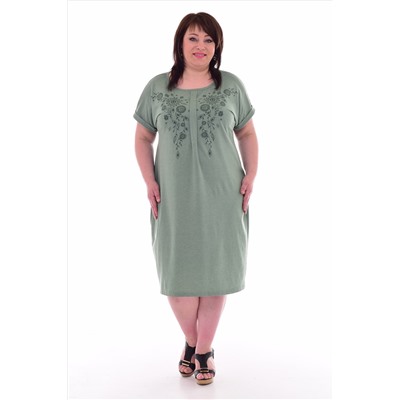 Платье женское 4-67б (зелёный)
