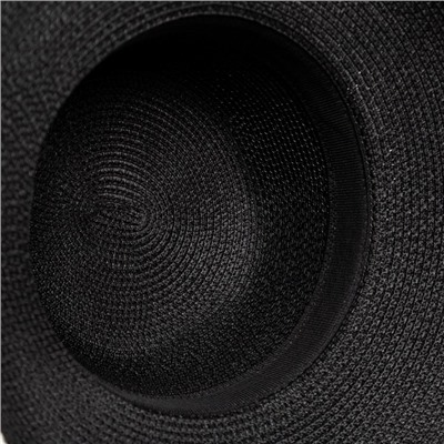 Шляпа женская с лентой MINAKU цвет чёрный, р-р 56-58