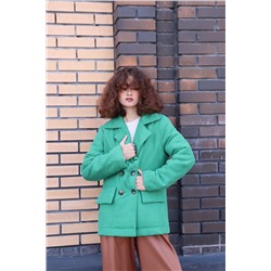 6214 Куртка утеплённая в цвете "зелёная мята"