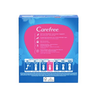 Carefree Slipeinlage Cotton Feel Flexiform ohne Duft 56 St, Карефри Ежедневные прокладки с хлопком Флексиформ 56шт, 1 упаковка (56 штук)