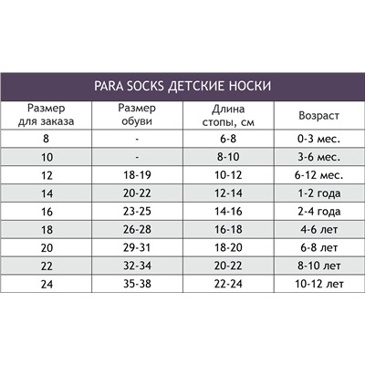 Носки для девочки Para socks