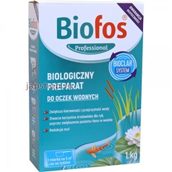 Biofos Профессиональный биологический препарат для прудов, очищает воду, улучшает прозрачность, 1 кг(5900498027303)