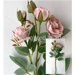 Ветка роз Мелких ПУДРА  41см №2456