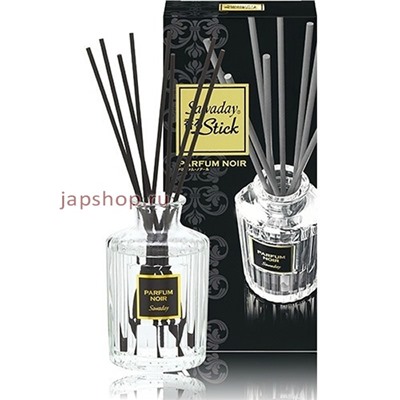 Sawaday Stick Parfum Noir Натуральный аромадиффузор для дома, с элегантным восточным ароматом, 8 палочек, стеклянный флакон, 70 мл(4987072038475)