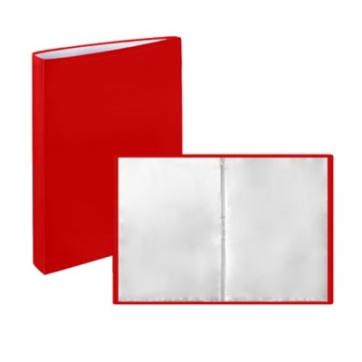 Папка 100файлов А4 красная, пластик 0,5мм, индивидуальный штрихкод