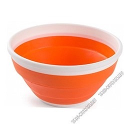 Миска склад-ся, кругл. 1,4 (d17 h4/9см) оранж,терм