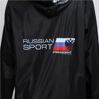 Дождевик-плащ Russian sport, черный