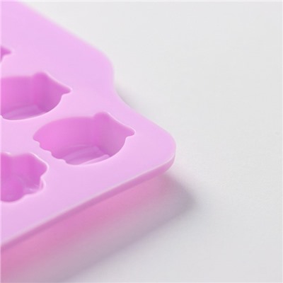 Форма для мармелада Доляна «Фруктовый бум», 18×16 см, 42 ячейки (2,2×2,2 см), цвет розовый