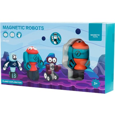 Конструктор магнитный «Magnetic robots» 21 деталь Арт. 323