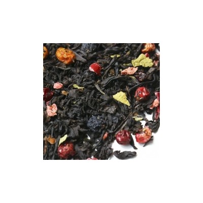 Чай черный «Вишневая радость» Цейлонский   чай с прекрасном обрамлении ягод вишни  с цедрой апельсина и листьями брусники. 811