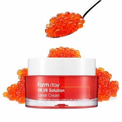 Крем для лица антивозрастной питательный с экстрактом икры FARMSTAY Dr.V8 Solution Caviar Cream