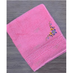 Махровое полотенце с вышивкой "Цветы"