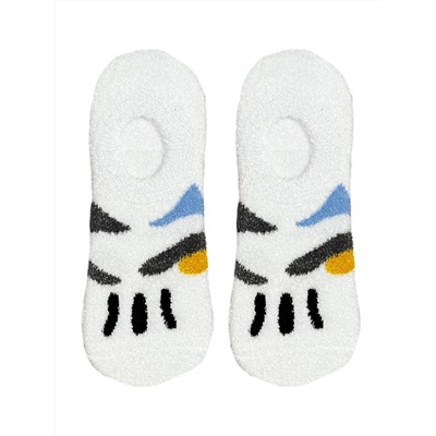 Носки-Тапочки Махровые "Лапки" Белые