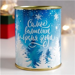 Копилка-банка металл "Зима-время чудес"