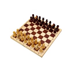Шахматы деревянные обиходные лакированные с доской