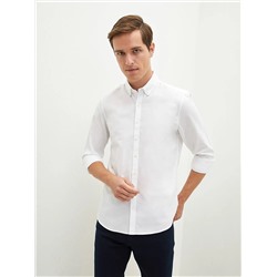 W10880Z8 - JYX - Brilliant White Рубашка мужская с длинным рукавом из ткани Oxford