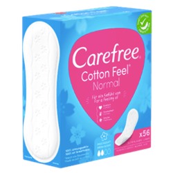 Carefree Slipeinlage Cotton Feel Normal mit Frischeduft 56 St, Прокладки ежедневные Cotton Fresh Normal с ароматом 56 шт, 1 упаковка (56 шт)