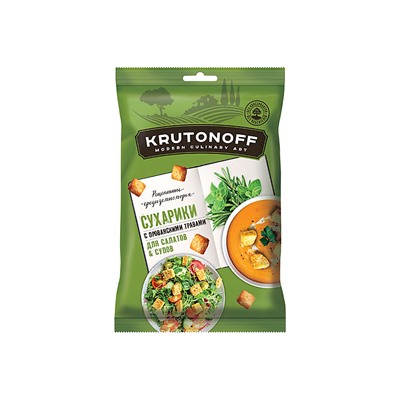 «Крутоноф», сухарики с прованскими травами для салатов и супов, 100 г