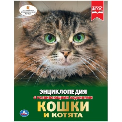 Кошки и котята (Энциклопедия А4 с развивающими заданиями)