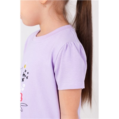 Хлопковая футболка для девочки с лайкрой Takro