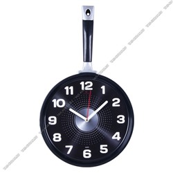 Часы (стекло/пластик) фигурн.(25х43см) "Сковорода"