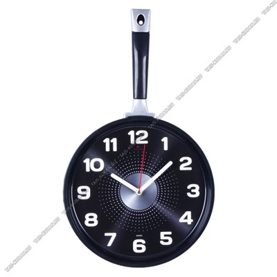 Часы (стекло/пластик) фигурн.(25х43см) "Сковорода"