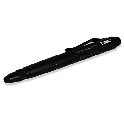 Тактическая ручка со стилусом  чёрная №6