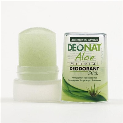 Дезодорант-Кристалл "ДеоНат" с соком алоэ (стик зеленый), 40 г