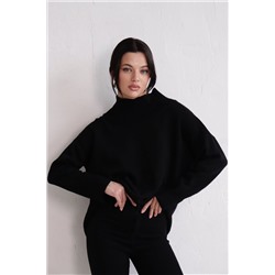 10177 Удлинённый свитер чёрный
