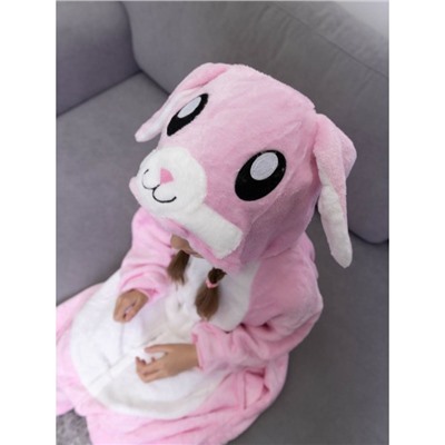 Пижама Кигуруми детская  Розовый Кролик арт 1103