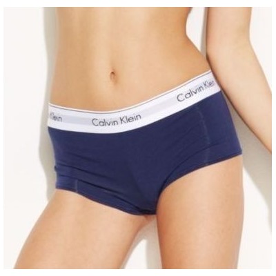 Женские шортики Calvin Klein синие с белой резинкой B053