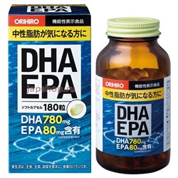*Orihiro Комплекс ДПК и ЭПК с витамином E, курс на 30 дней, 180 таблеток, 45 гр(4571157256573)