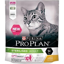 PURINA Pro Plan корм для стерил кошек и кастрир котов Курица 400г