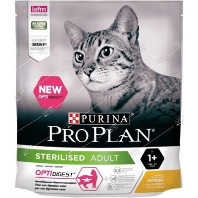 PURINA Pro Plan корм для стерил кошек и кастрир котов Курица 400г