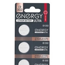 Бат. диск.ENERGY ULTRA CR2032, B-5шт.литиев (д/час