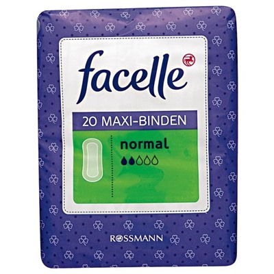facelle Maxi-Binden normal Прокладки Ультравпитывающие Нормал безопасные для кожи 20 шт.