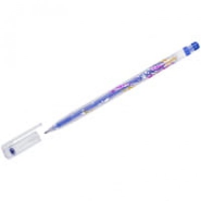 Ручка гелевая синяя с блестками 1,0мм Glitter Metal Jell