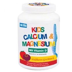 Kids Calcium & Magnesium Кидс Витамины с Кальцием, Магнием и D3 для детей от 3 лет, 180 шт