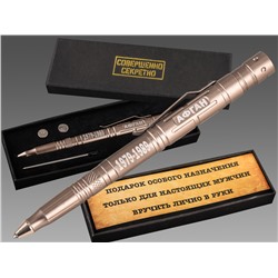 Подарочная тактическая ручка "АФГАН" - основательный стальной корпус, эргономичная форма под естественный хват руки (1) №5