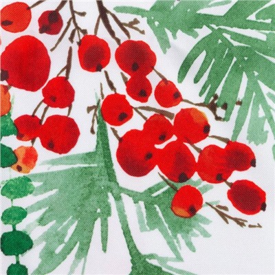 Скатерть новогодняя Доляна "Сhristmas berries" 145*180 +/- 2 см, 100% п/э