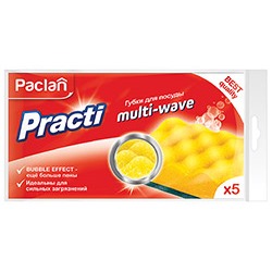 Paclan Губки для посуды Practi Multi-Wave 5шт. /4521