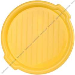 Поднос кругл (d32 h2см) желт,2ручк (40)