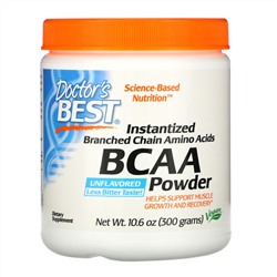Doctor's Best, Аминокислота BCAA в виде растворимого порошка, 300 г