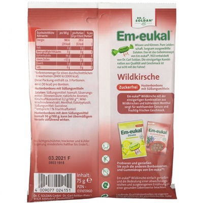 Em-eukal (Ем-еукал) Wildkirsche zuckerfrei 75 г